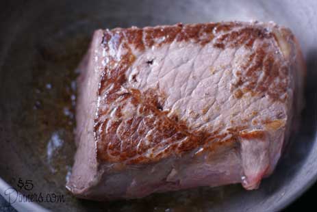 beef-roast-searing beef roast searing Slow Cooker Beef Roast with Balsamic Onions $5 Dinner Challenge