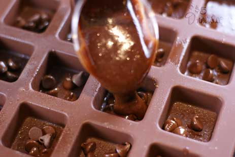 brownie-batter-into-cups brownie batter into cups Raspberry Chocolate Chip Brownies