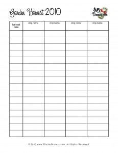 garden_harvest garden harvest 231x300 FREE Gardening Planner Printables