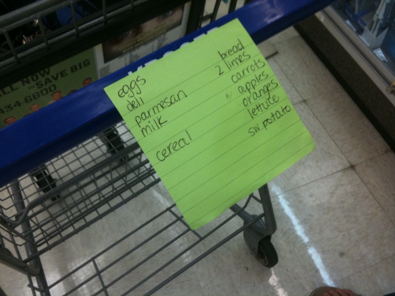 Post it Grocery Cart photo Kroger Shopping Trip The Post It Edition