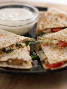 chicken spinach 4 225x300 CLOSED! Chicken and Spinach Quesadillas   Wisconsin Cheese (and Giveaway!)