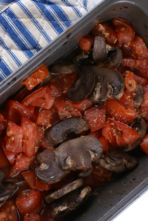 Roasted Mushrooms and Tomatoes roasted mushrooms and tomat Square Foot Gardening End of the Season Update