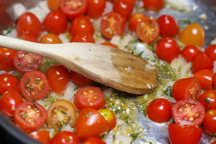 sauteed-tomatoes sauteed tomatoes Simple Pasta with Sauteed Tomatoes $5 Dinner Challenge