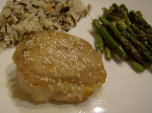 Aleas Orange Sesame Chicken and Butter Tossed Asparagus Aleas Orange Chicken Dinner 300x224 Aleas Orange Sesame Chicken and Butter Tossed Asparagus
