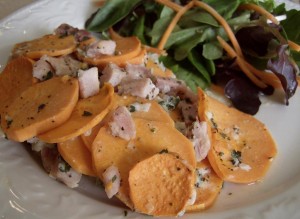 spserved1 300x219 Scalloped Sweet Potatoes with Ham