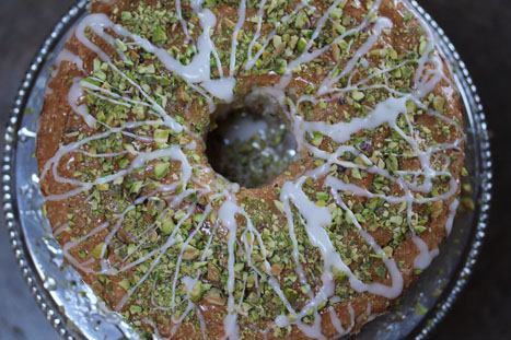 lime angel food cake 1 lime angel food cake 1 Angel Food Cake with Lime Glaze and Pistachios – Februarys Dessert of the Month