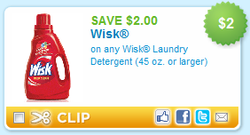 laundry detergent coupons laundry detergent coupons $2/1 Wisk & $1/1 All Laundry Detergent Coupons
