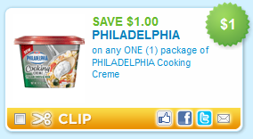 philadelphia cooking creme coupon philadelphia cooking creme coupon Printable Coupons: Philadelphia Cooking Creme, Olive Oil, Pasta, Cereal and More