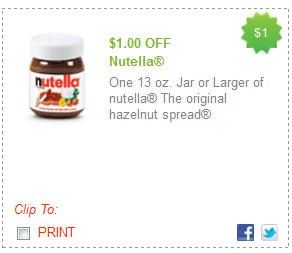 nutella coupon nutella coupon Printable Coupons: Disney, Kashi, Libbys, Nutella + More