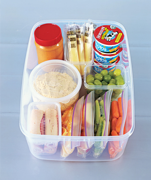 snack container 300 Grab n Go Snack Stations from Real Simple