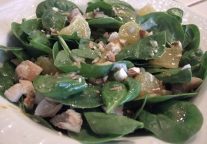 Orange Spinach Salad with Orange Mustard Dressing 640x447 300x209 Aleas Orange Spinach Salad with Orange Mustard Vinaigrette
