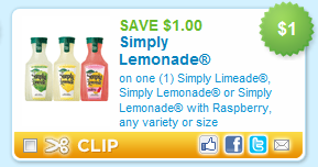 Simply Lemonade Coupon Printable Coupons   Simply Lemonade, Dove, Cheerios and more...
