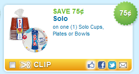 Solo Cups Coupon $.75/1 Solo Cups & Plates Coupon   Perfect for Labor Day Picnic