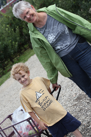 ryan-and-grandma ryan and grandma Peach and Apple Picking A Labor Day Weekend Adventure