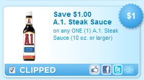 a-1 steak sauce coupon a 1 steak sauce coupon $1/1 A 1 Steak Sauce Coupon