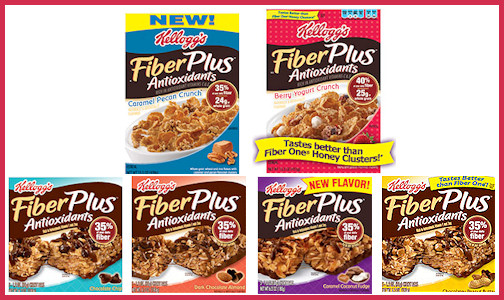 fiber plus cereal and bars fiber plus cereal and bars Kelloggs FiberPlus Coupon Giveaway
