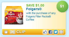 folgers coupon folgers coupon $1/1 Folgers New Filter Packs Printable Coupon