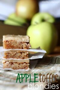 appletoffeeblondies 200x300 Apple Toffee Blondies  Sweet Fall Treat