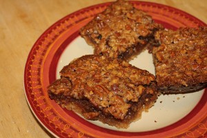 pecanbars 300x200 Denises Pecan Pie Bars