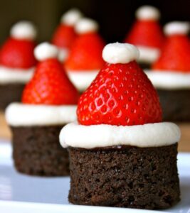 santa hat brownies santa hat brownies 267x300 Santa Hat Brownies