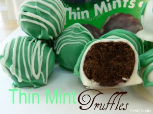 thin mint truffles 300x224 Thin Mint Truffles  Sweet Winter Treat