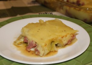 Corned Beef and Cabbage Casserole Recipe 640x452 300x211 Alea’s Corned Beef and Cabbage Casserole with Mashed Potato Crust