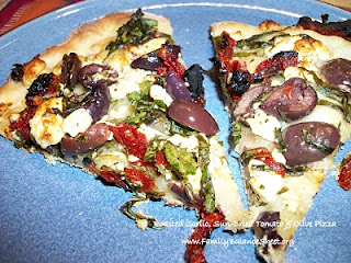 Roasted Garlic Sun Dried Tomato Olive Pizza Roasted Garlic, Sun Dried Tomato Pizza {Family Balance Sheet}