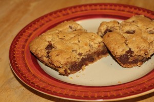 blondies 300x200 Denises Chocolate Chip Blondies 