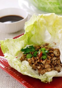 chickenlettucewraps 211x300 Chicken Lettuce Wraps  Lunchbox Inspiration