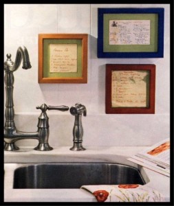 kitchenrecipes 253x300 Framed Recipes  Kitchen Inspiration