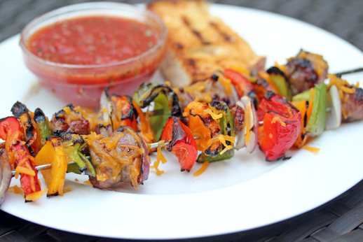 sausage pizza kebabs Weekly Meal Plan with Printable Grocery List   4/30