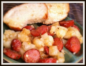 Angies Sweet Kielbasa Skillet Kielbasa 300x229 Angies Sweet Kielbasa Skillet