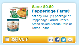 pepperidge farm bread printable coupon pepperidge farm bread printable coupon Pepperidge Farm Frozen Artisan Rolls or Texas Toast Printable Coupon