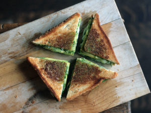 avocado2 300x225 Spinach Avocado Grilled Cheese  Lunchbox Inspiration