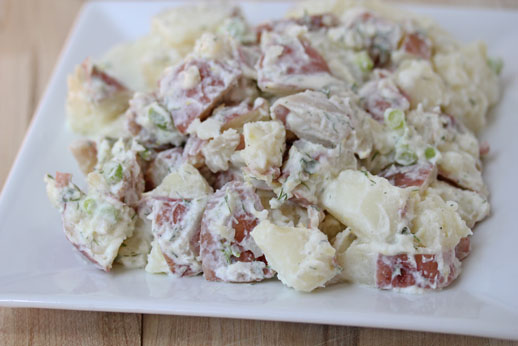 creamy-red-potato-salad creamy red potato salad Beat the Heat Recipes Peach Orange Punch & Creamy Dill Potato Salad