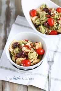 pasta2 200x300 Feta and Kalamata Olive Tortellini Pasta Salad  Lunchbox Inspiration
