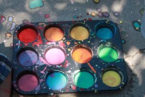 sidewalkpaint 300x200 Homemade Sidewalk Paint  Kids in the Kitchen