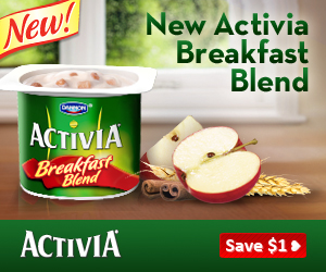 Breakfast iMedia B1 300x250 $1/1 Activia Yogurt Breakfast Blends | Printable Coupon