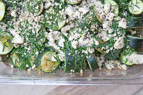 Rosted Zucchini with Herbs and Feta Cheese Roasted Zucchini with Herbs and Feta