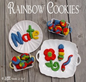 rainbowcookies 300x287 Rainbow Cookies  Kids in the Kitchen