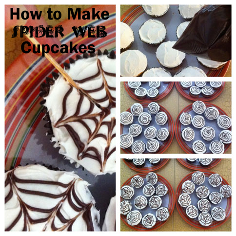 How to Make Spiderweb Cupcake How to Make Spiderweb Cupcake Denises Spiderweb Cupcakes
