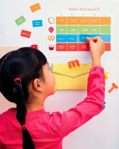 lunchchart 240x300 Magnetic Lunch Chart  Kitchen Inspiration
