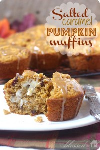 pumpkinmuffins 200x300 Salted Caramel Pumpkin Muffins  Sweet Fall Treat