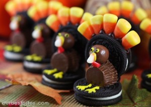 turkey 300x213 Oreo Turkeys and Cookie Pilgrims  Kids in the Kitchen