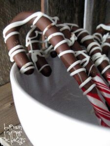 candy canes 225x300 Chocolate Dipped Candy Canes  Kids in the Kitchen