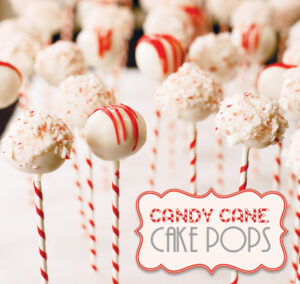 candycanepops 300x284 Candy Cane Cake Pops  Sweet Winter Treat