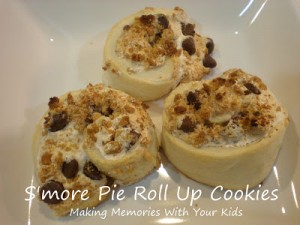 smorepie 300x225 Smore Pie Roll Up Cookies  Kids in the Kitchen
