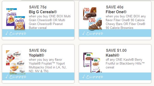 breakfast printable coupons breakfast printable coupons New Breakfast Coupons including Fiber One, Kashi, Yoplait, General Mills + More Printable Coupons