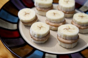 frozen banana 300x200 Frozen Banana & Peanut Butter Nibblers  Kids in the Kitchen