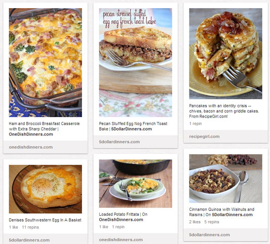Breakfast for Dinner – February’s Pinterest Board